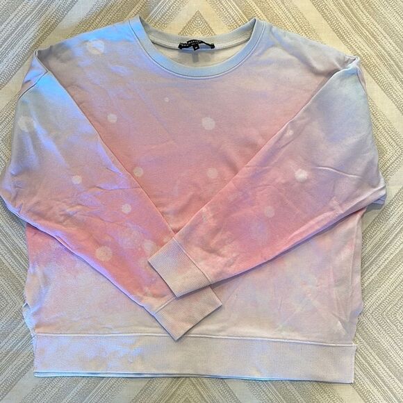 Generation Love Women’s Tie-Dye Bleach Splatter Sweatshirt in Pastel Shades - M - Picture 1 of 6